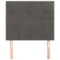 vidaXL Cabeceros 2 unidades de terciopelo gris oscuro 100x5x78/88 cm