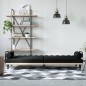 vidaXL Sofá cama con reposabrazos tela negro vidaXL Sofá cama con reposabrazos tela negro