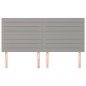 vidaXL Cabeceros 4 unidades de tela gris claro 80x5x78/88 cm
