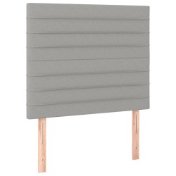 vidaXL Cabeceros 2 unidades de tela gris claro 80x5x78/88 cm