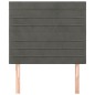 vidaXL Cabeceros 2 unidades de terciopelo gris oscuro 100x5x78/88 cm