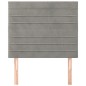 vidaXL Cabeceros 2 unidades de terciopelo gris claro 90x5x78/88 cm vidaXL Cabeceros 2 unidades de terciopelo gris claro 90x5x78/88 cm