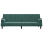 vidaXL Sofá cama con reposabrazos terciopelo verde oscuro vidaXL Sofá cama con reposabrazos terciopelo verde oscuro
