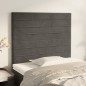 vidaXL Cabeceros 2 unidades de terciopelo gris oscuro 80x5x78/88 cm vidaXL Cabeceros 2 unidades de terciopelo gris oscuro 80x5x78/88 cm