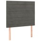 vidaXL Cabeceros 2 unidades de terciopelo gris oscuro 80x5x78/88 cm vidaXL Cabeceros 2 unidades de terciopelo gris oscuro 80x5x78/88 cm