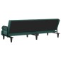 vidaXL Sofá cama con reposabrazos terciopelo verde oscuro vidaXL Sofá cama con reposabrazos terciopelo verde oscuro