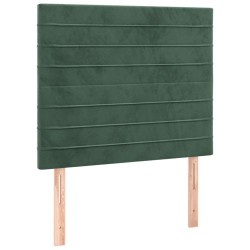 vidaXL Cabeceros 2 unidades de terciopelo verde oscuro 100x5x78/88 cm