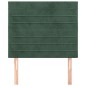 vidaXL Cabeceros 2 unidades de terciopelo verde oscuro 100x5x78/88 cm vidaXL Cabeceros 2 unidades de terciopelo verde oscuro 100x5x78/88 cm