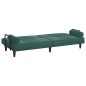 vidaXL Sofá cama con reposabrazos terciopelo verde oscuro vidaXL Sofá cama con reposabrazos terciopelo verde oscuro