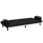 vidaXL Sofá cama con reposabrazos tela negro vidaXL Sofá cama con reposabrazos tela negro