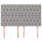 vidaXL Cabeceros 4 unidades tela gris claro 72x7x78/88 cm vidaXL Cabeceros 4 unidades tela gris claro 72x7x78/88 cm
