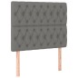 vidaXL Cabeceros 2 unidades de tela gris oscuro 90x7x78/88 cm vidaXL Cabeceros 2 unidades de tela gris oscuro 90x7x78/88 cm