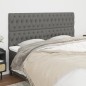 vidaXL Cabeceros 4 unidades de tela gris oscuro 100x7x78/88 cm vidaXL Cabeceros 4 unidades de tela gris oscuro 100x7x78/88 cm