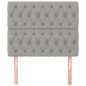 vidaXL Cabeceros 2 unidades de tela gris claro 100x7x78/88 cm vidaXL Cabeceros 2 unidades de tela gris claro 100x7x78/88 cm