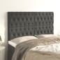 vidaXL Cabeceros 4 unidades de terciopelo gris oscuro 80x7x78/88 cm vidaXL Cabeceros 4 unidades de terciopelo gris oscuro 80x7x78/88 cm
