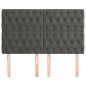 vidaXL Cabeceros 4 unidades de terciopelo gris oscuro 80x7x78/88 cm vidaXL Cabeceros 4 unidades de terciopelo gris oscuro 80x7x78/88 cm