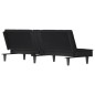 vidaXL Sofá cama con portavasos terciopelo negro vidaXL Sofá cama con portavasos terciopelo negro