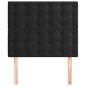 vidaXL Cabeceros 2 unidades de terciopelo negro 100x5x78/88 cm