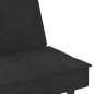 vidaXL Sofá cama con portavasos terciopelo negro vidaXL Sofá cama con portavasos terciopelo negro
