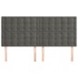 vidaXL Cabeceros 4 unidades de terciopelo gris oscuro 100x5x78/88 cm vidaXL Cabeceros 4 unidades de terciopelo gris oscuro 100x5x78/88 cm