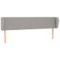 vidaXL Cabecero de tela gris claro 203x23x78/88 cm vidaXL Cabecero de tela gris claro 203x23x78/88 cm