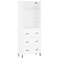 vidaXL Aparador alto madera contrachapada blanco 69,5x34x180 cm vidaXL Aparador alto madera contrachapada blanco 69,5x34x180 cm