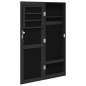 vidaXL Espejo con joyero de pared negro 30x8,5x90 cm vidaXL Espejo con joyero de pared negro 30x8,5x90 cm