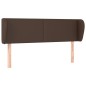 vidaXL Cabecero de cuero sintético marrón 147x23x78/88 cm
