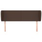 vidaXL Cabecero de cuero sintético marrón 147x23x78/88 cm