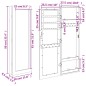 vidaXL Espejo con joyero de pared negro 30x8,5x90 cm vidaXL Espejo con joyero de pared negro 30x8,5x90 cm