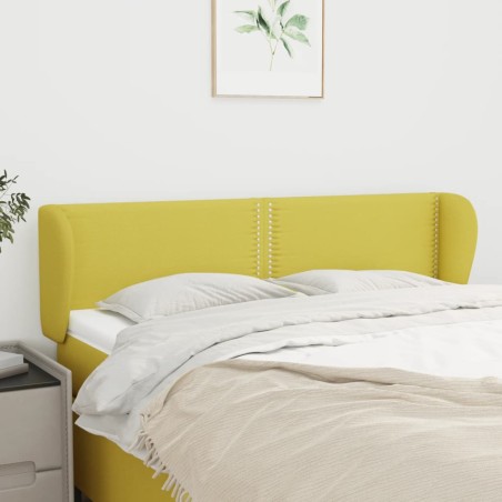 vidaXL Cabecero de tela verde 147x23x78/88 cm