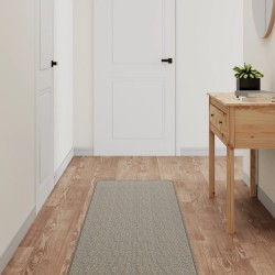vidaXL Alfombra de pasillo con aspecto de sisal plateada 50x250 cm