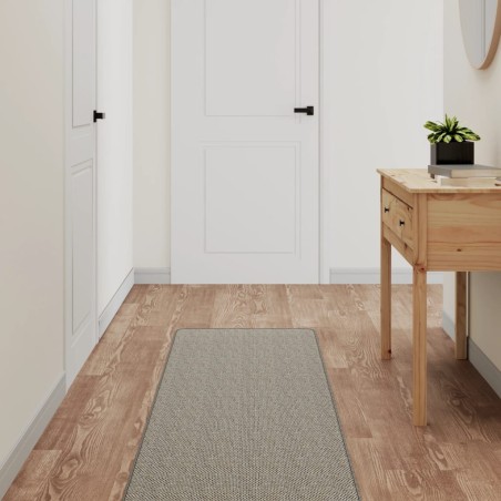 vidaXL Alfombra de pasillo con aspecto de sisal plateada 50x250 cm