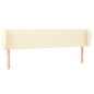 vidaXL Cabecero de cuero sintético color crema 203x23x78/88 cm vidaXL Cabecero de cuero sintético color crema 203x23x78/88 cm