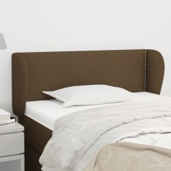 vidaXL Cabecero de tela marrón oscuro 83x23x78/88 cm