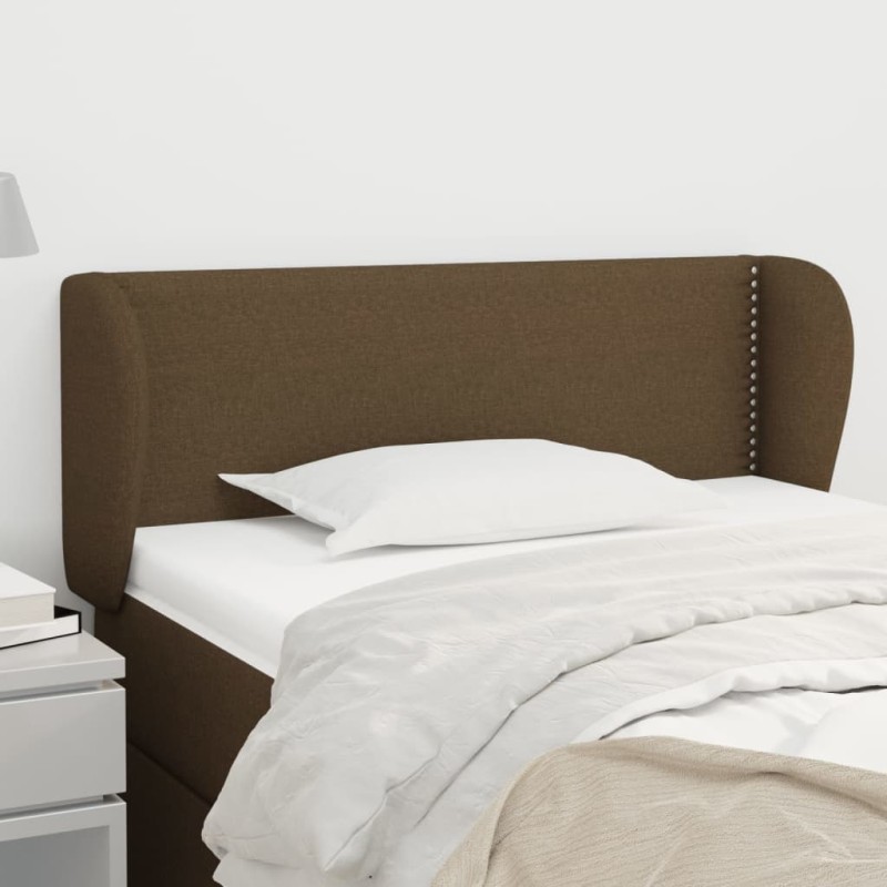 vidaXL Cabecero de tela marrón oscuro 83x23x78/88 cm