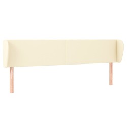 vidaXL Cabecero de cuero sintético color crema 163x23x78/88 cm