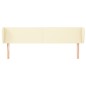 vidaXL Cabecero de cuero sintético color crema 163x23x78/88 cm