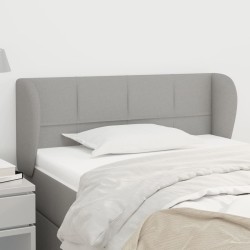 vidaXL Cabecero de tela gris claro 83x23x78/88 cm