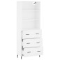 vidaXL Aparador alto madera contrachapada blanco 69,5x34x180 cm vidaXL Aparador alto madera contrachapada blanco 69,5x34x180 cm