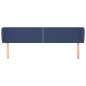 vidaXL Cabecero de tela azul 163x23x78/88 cm