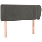 vidaXL Cabecero de terciopelo gris oscuro 83x23x78/88 cm