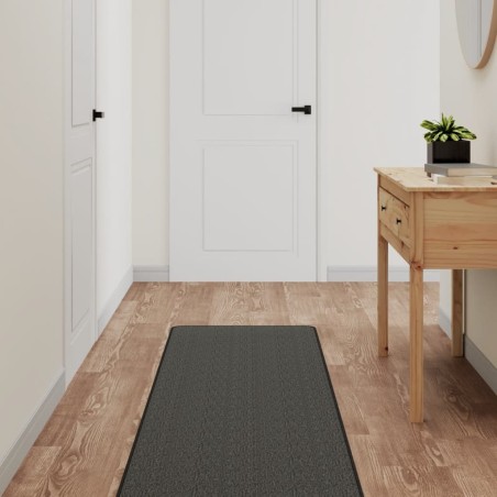 vidaXL Alfombra de pasillo con aspecto sisal gris antracita 50x200 cm