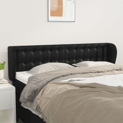 vidaXL Cabecero de cuero sintético negro 147x23x78/88 cm