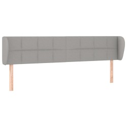 vidaXL Cabecero de tela gris claro 183x23x78/88 cm