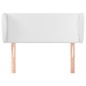 vidaXL Cabecero de cuero sintético blanco 103x23x78/88 cm