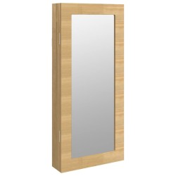 vidaXL Espejo con joyero de pared 30x8,5x67 cm