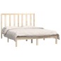 vidaXL Estructura de cama madera maciza de pino 135x190 cm