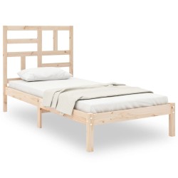 vidaXL Estructura de cama madera maciza 100x200 cm