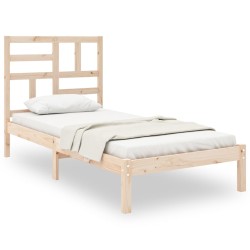 vidaXL Estructura de cama madera maciza de pino 90x200 cm